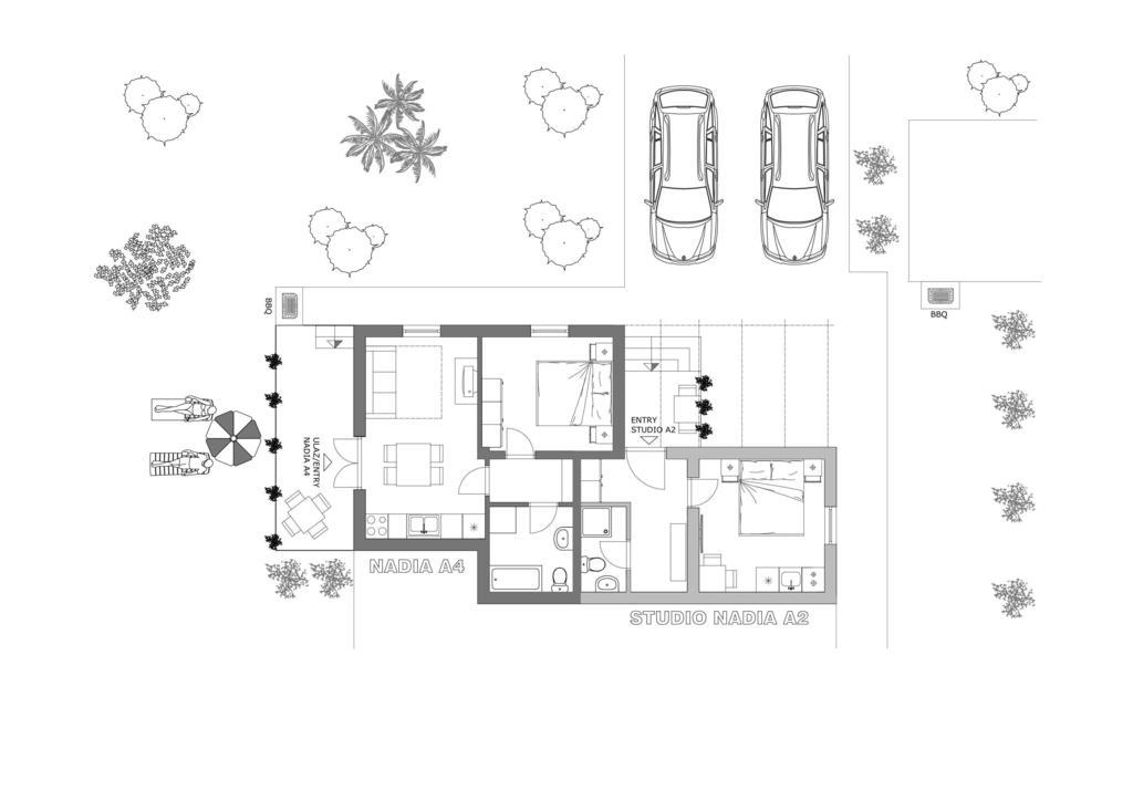 פורץ Studio And Apartment Nadia With Garden חדר תמונה